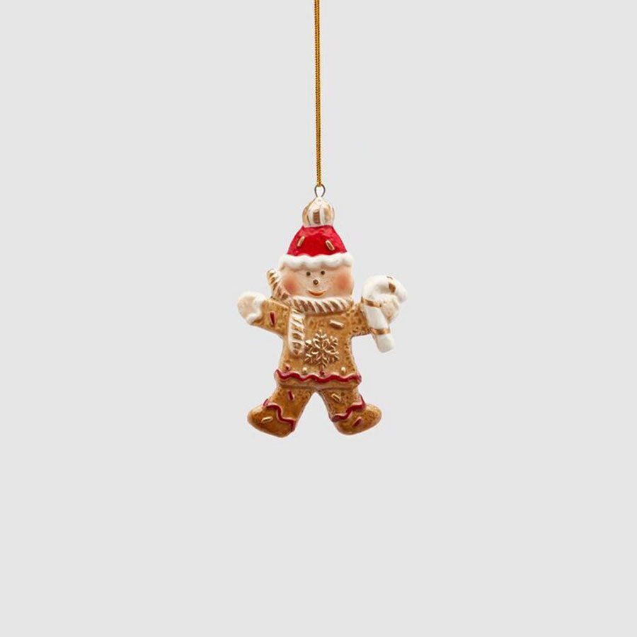 EDG Enzo De Gasperi Christmas Tree Decoration Hanger 9cm Gingerbread Man