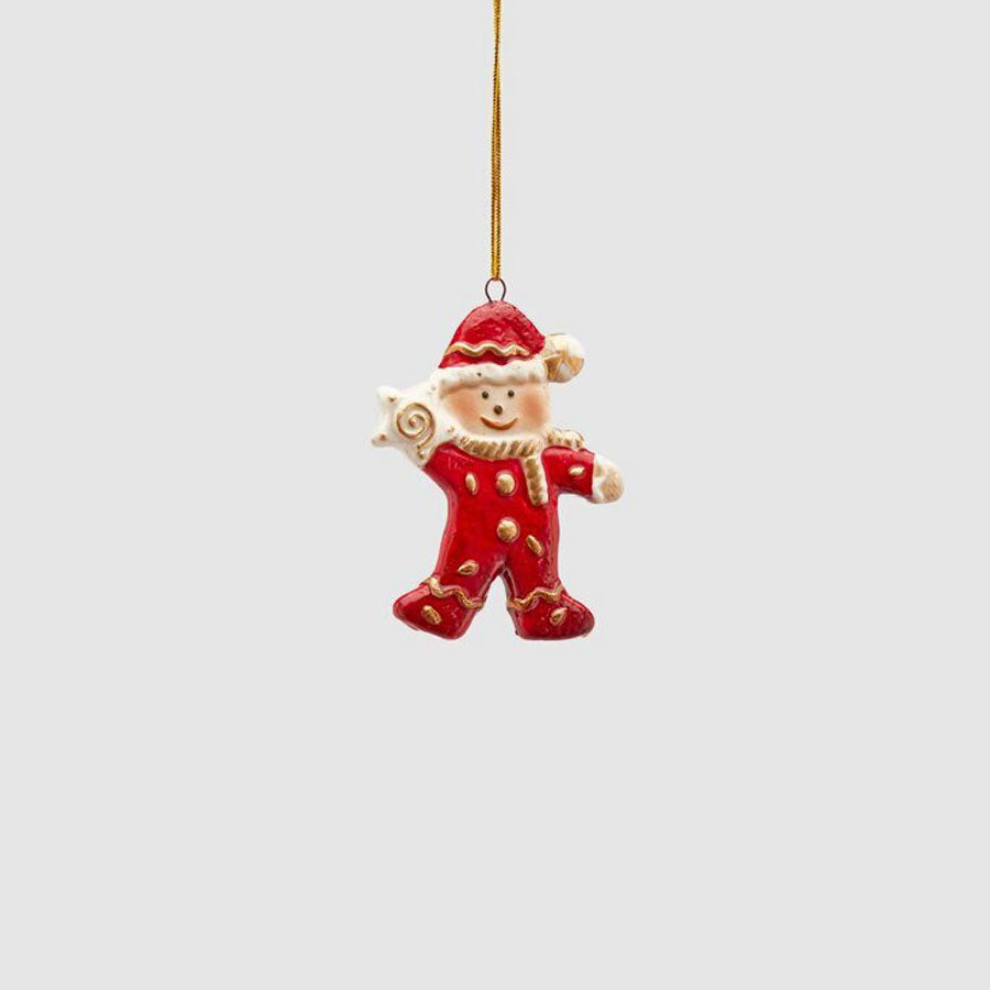 EDG Enzo De Gasperi Christmas Tree Decoration Hanger 9cm Gingerbread Man