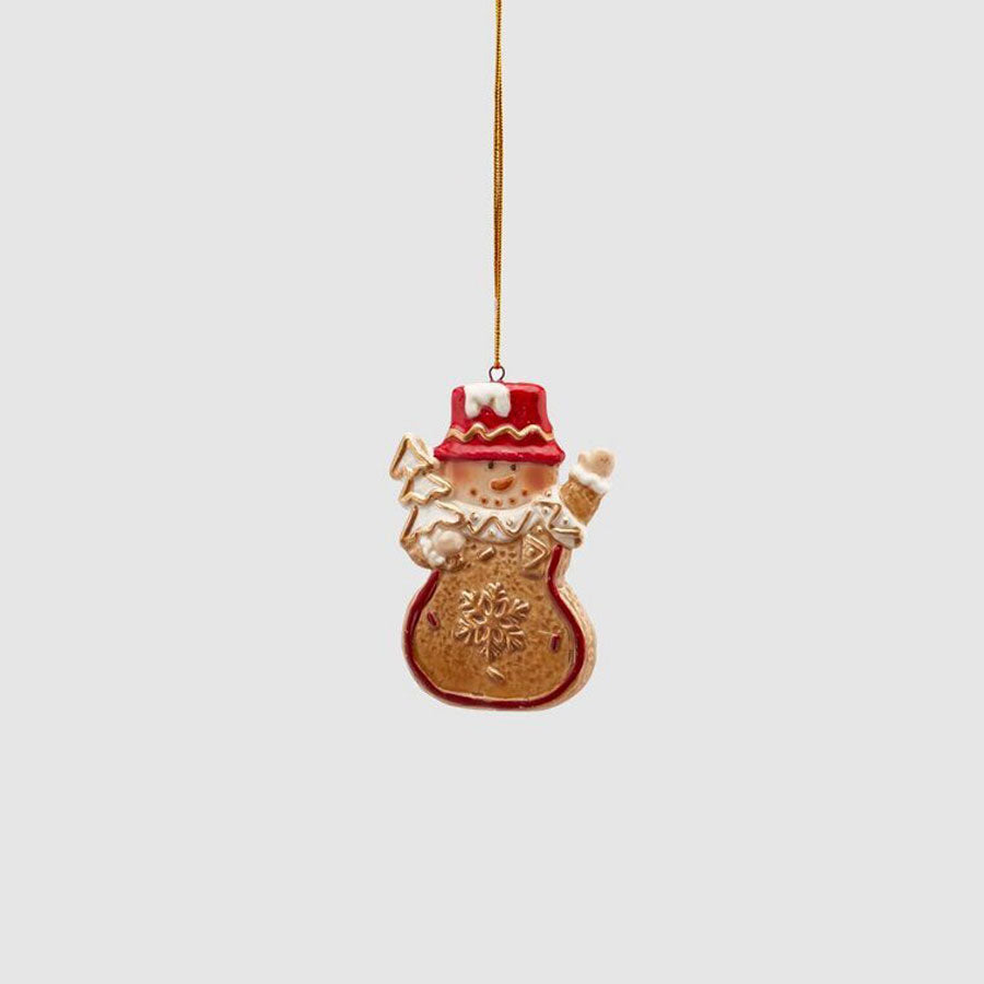 EDG Enzo De Gasperi Christmas Tree Decoration Hanger 9cm Snowman