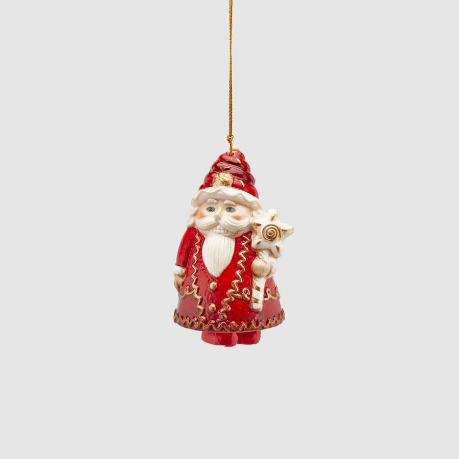 EDG Enzo De Gasperi Christmas Tree Decoration Hanger 10cm Santa Claus