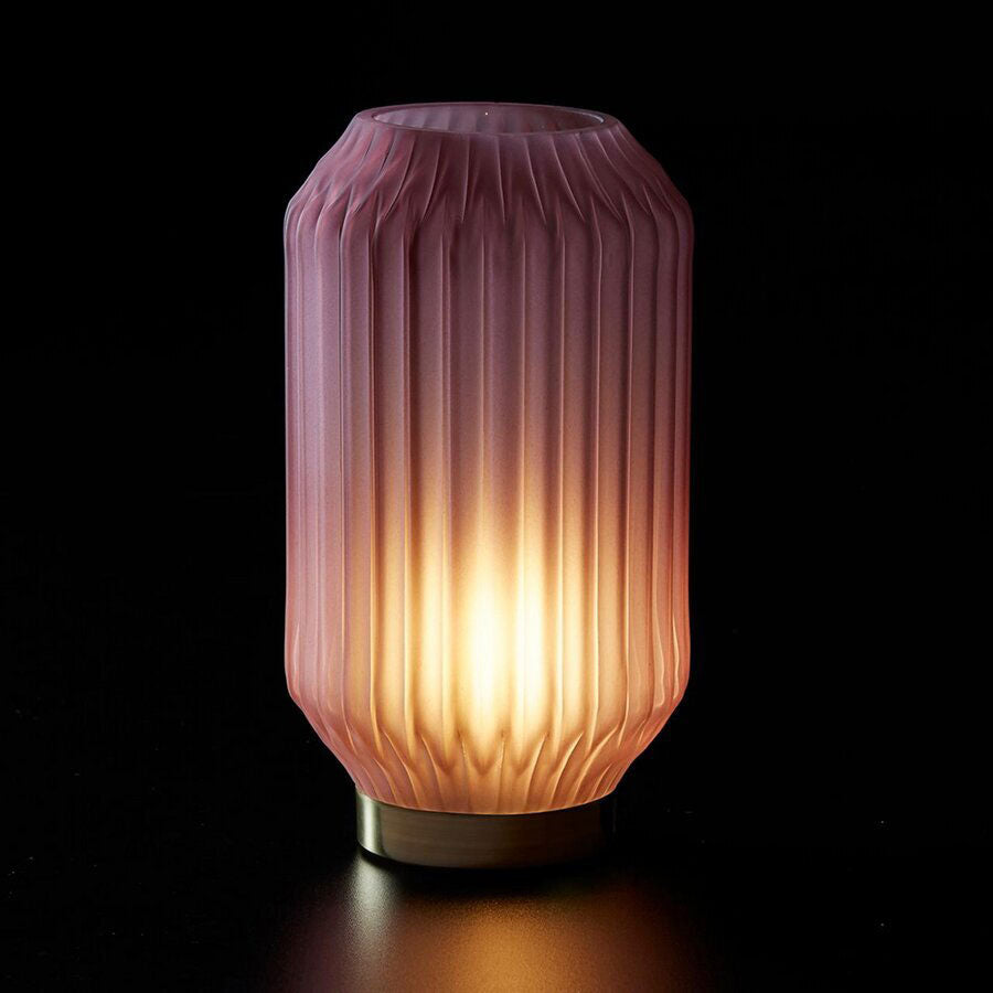 EDG Enzo De Gasperi Bright Lantern Table Lamp with Base 26cm Antique Pink