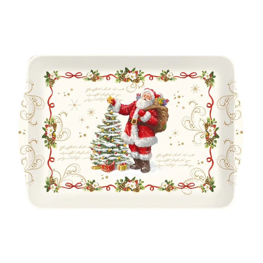 EASY LIFE Magic Christmas Tray with Handles 33x22cm Melamine Christmas Table