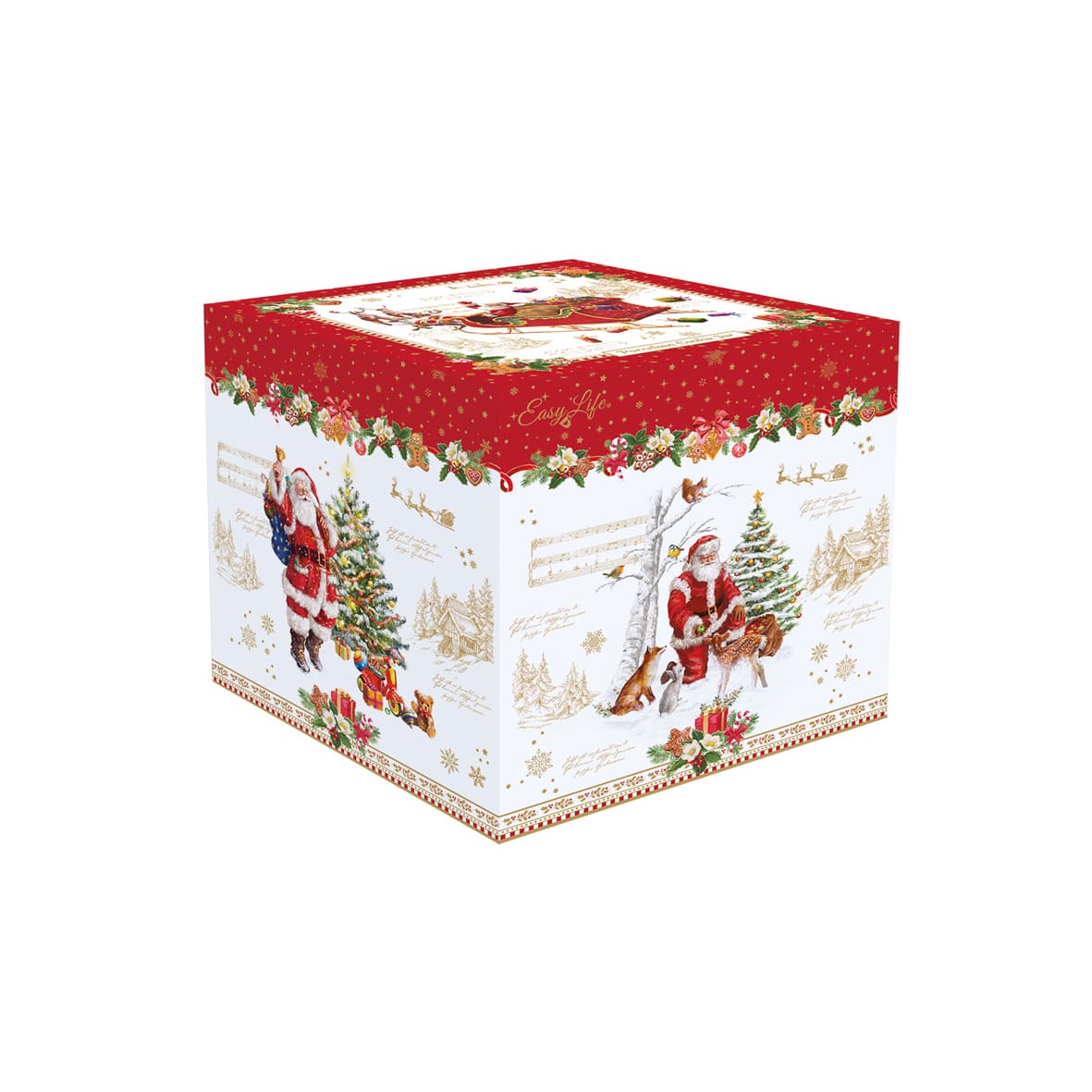 EASY LIFE Christmas Memories Christmas Bauble Shaped Cookie Jar 18x23cm Porcelain Christmas Table