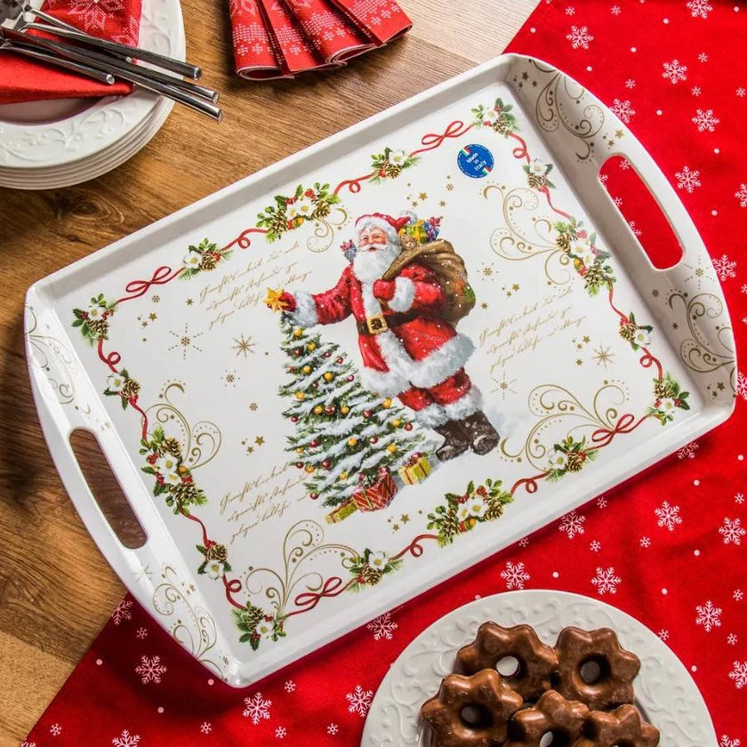 EASY LIFE Magic Christmas Vassoio con Manici 52x35cm Melamina Tavola di Natale