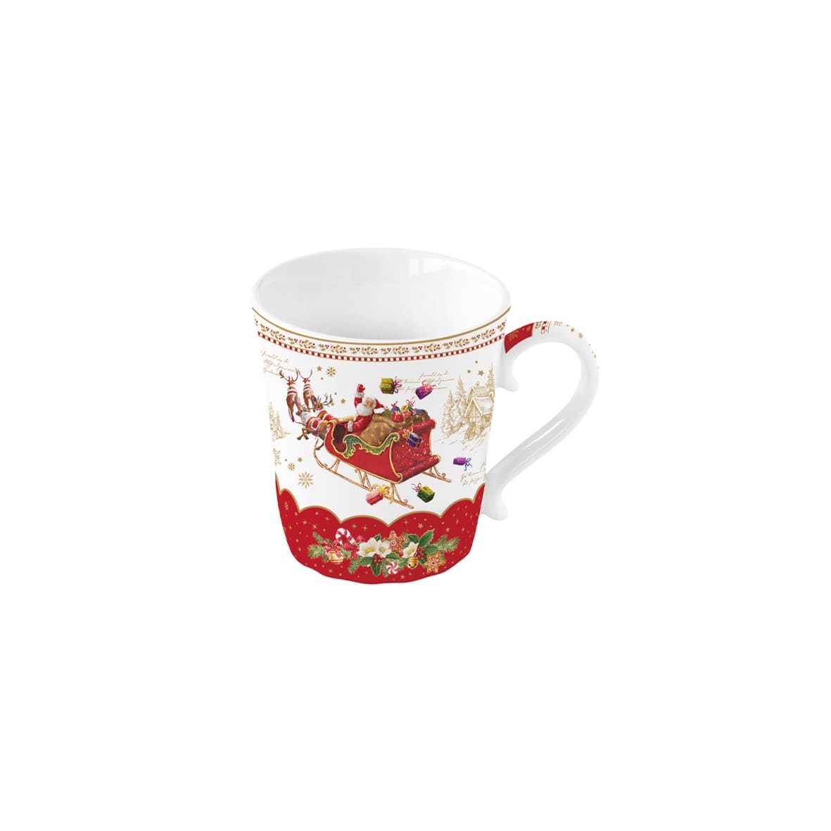 EASY LIFE Christmas Memories Tazza MUG 340ml Porcellana Tavola di Natale