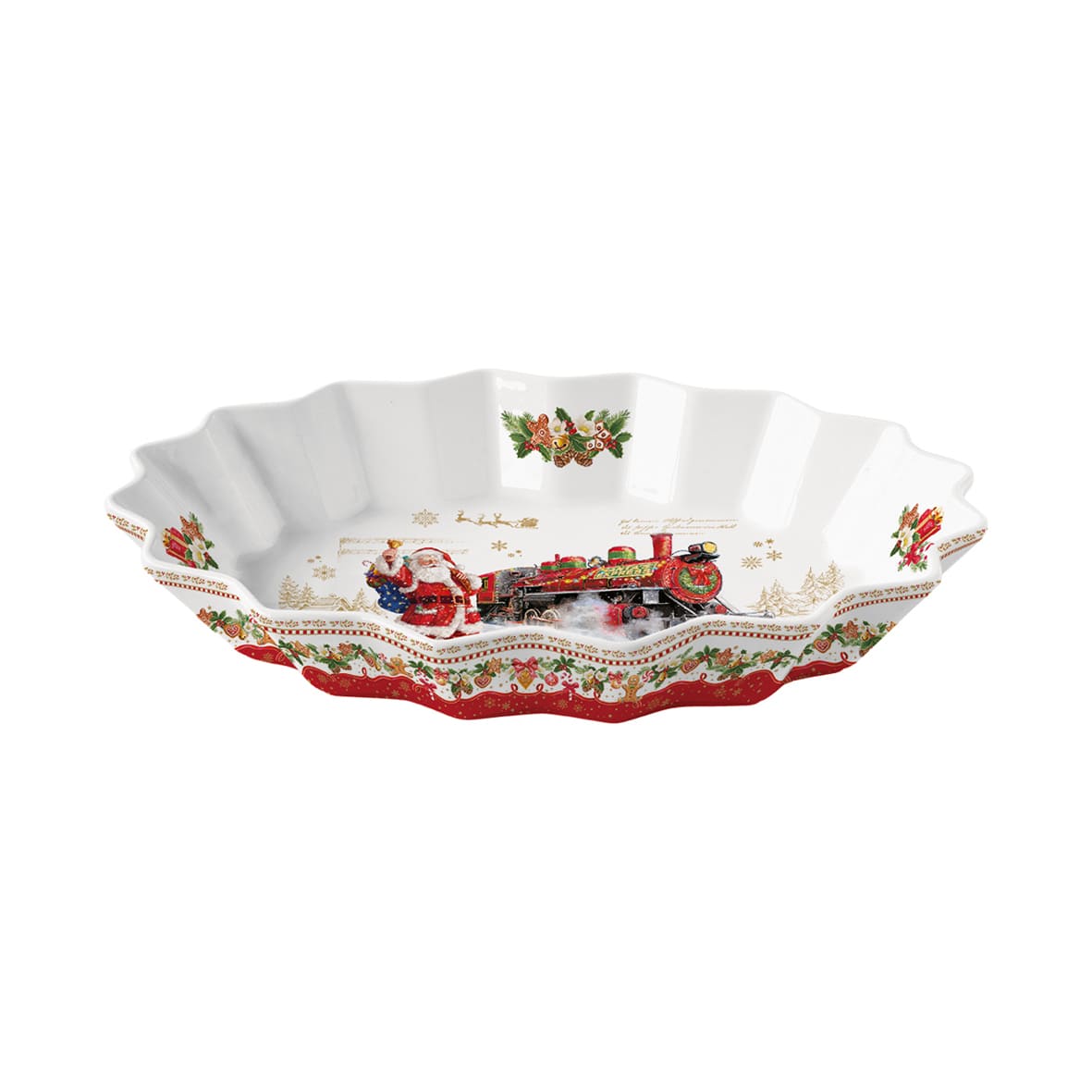 EASY LIFE Christmas Memories Oval Plate 30x20.5cm Porcelain Christmas Table