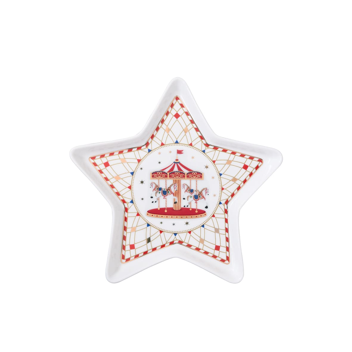 EASY LIFE Christmas Wonderland Star Plate 19.5cm Porcelain Christmas Table