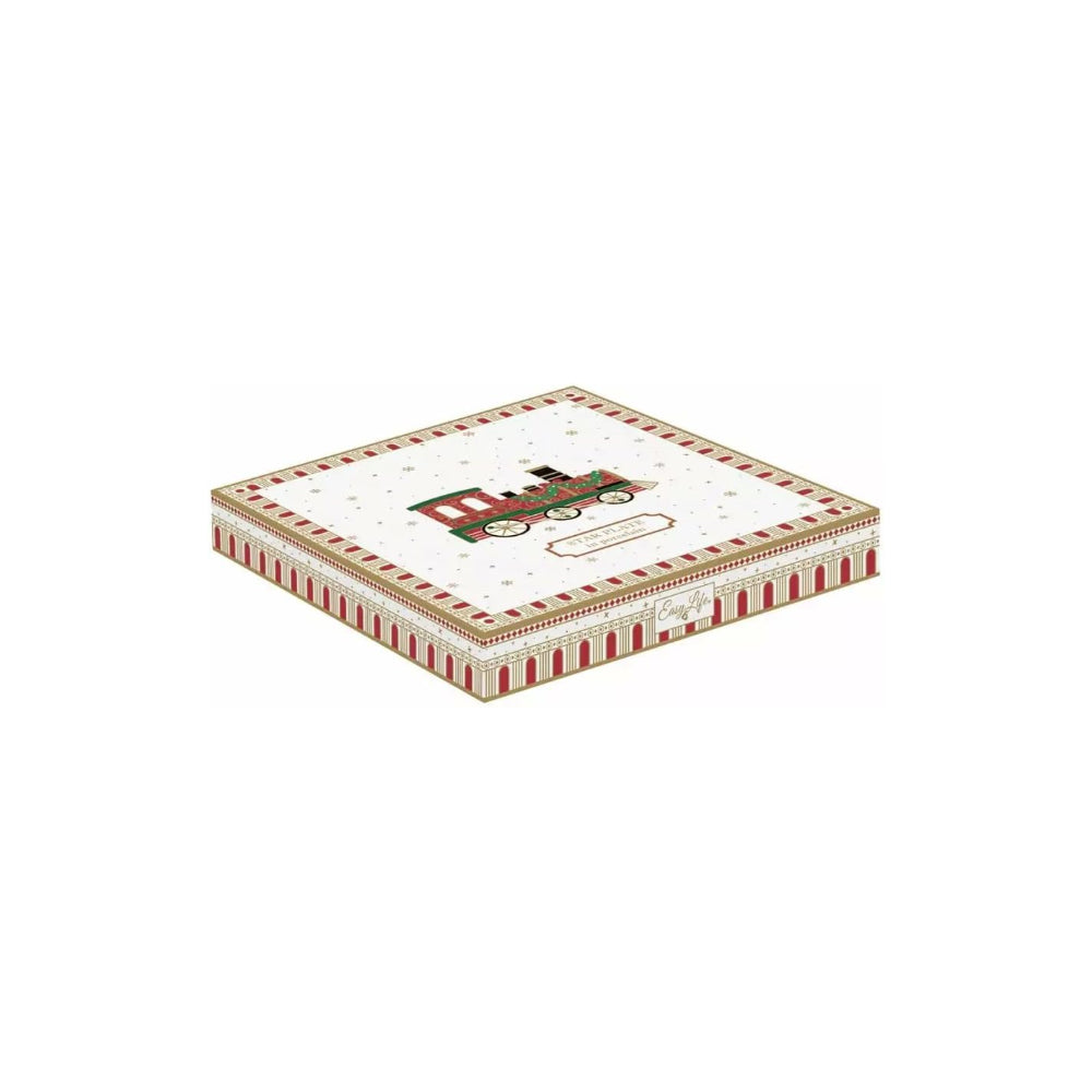 EASY LIFE Polar Express Star Plate 19.5cm Porcelain Christmas Table