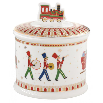 EASY LIFE Polar Express Cookie Jar D14cm H16.5cm Porcelain Christmas Table