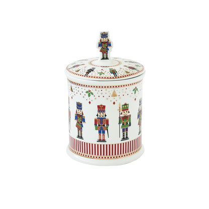 EASY LIFE Nutcracker Nutcracker Cookie Jar D14cm H21cm Porcelain Christmas Table