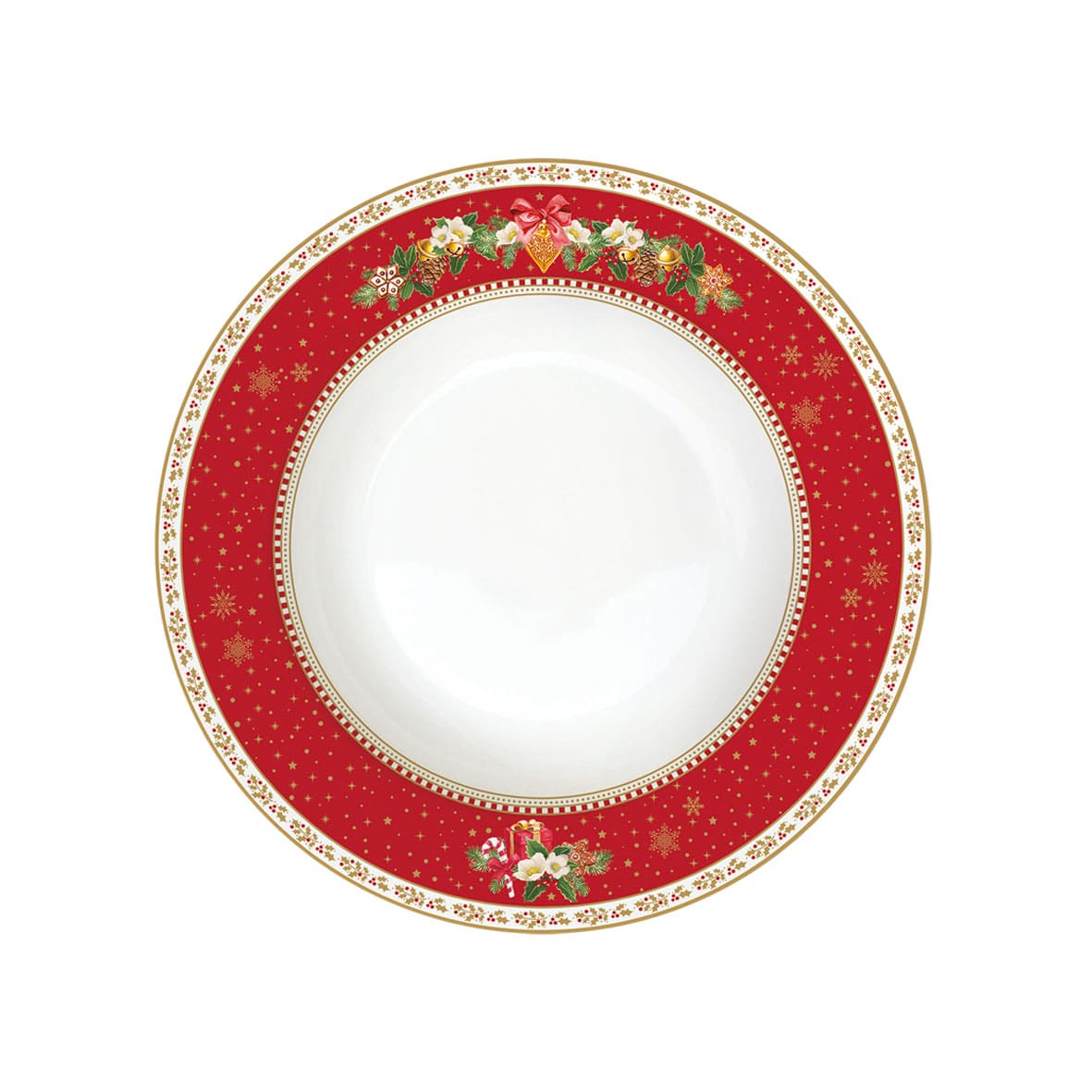 EASY LIFE Christmas Memories Table Service Plates Set 18 Pieces Porcelain Christmas Table