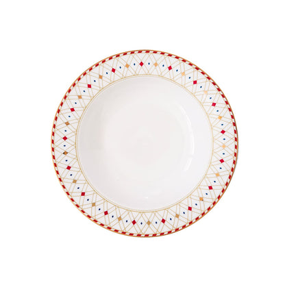 EASY LIFE Christmas Wonderland Table Service Plates Set 18 Pieces Porcelain Christmas Table