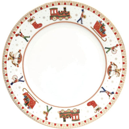 EASY LIFE Polar Express Table Service Plates Set 18 Pieces Porcelain Christmas Table