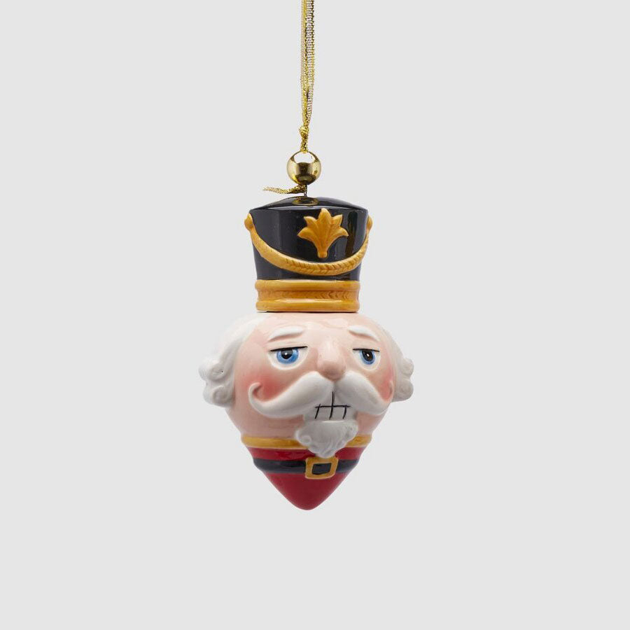 EDG Nutcracker Christmas Decoration Pendant Ornament 12cm Ceramic Red