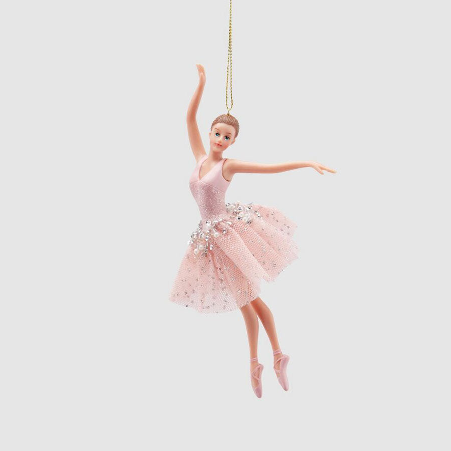 EDG Enzo De Gasperi Ballerina Christmas Tree Pendant Decoration 18cm Pink Resin