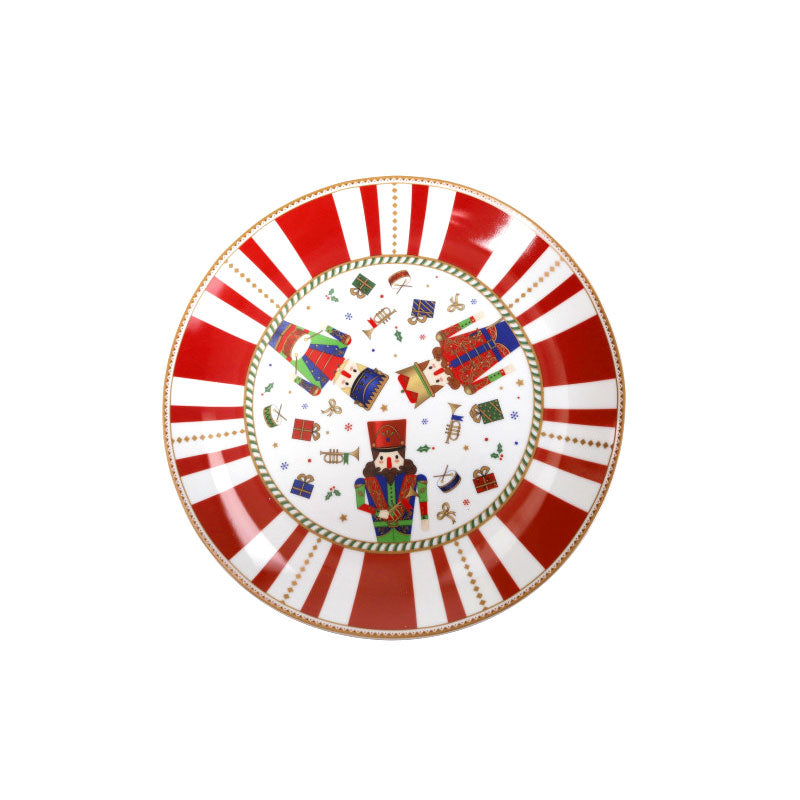 BRANDANI Nutcracker Serving Plate 30cm Porcelain Christmas Table