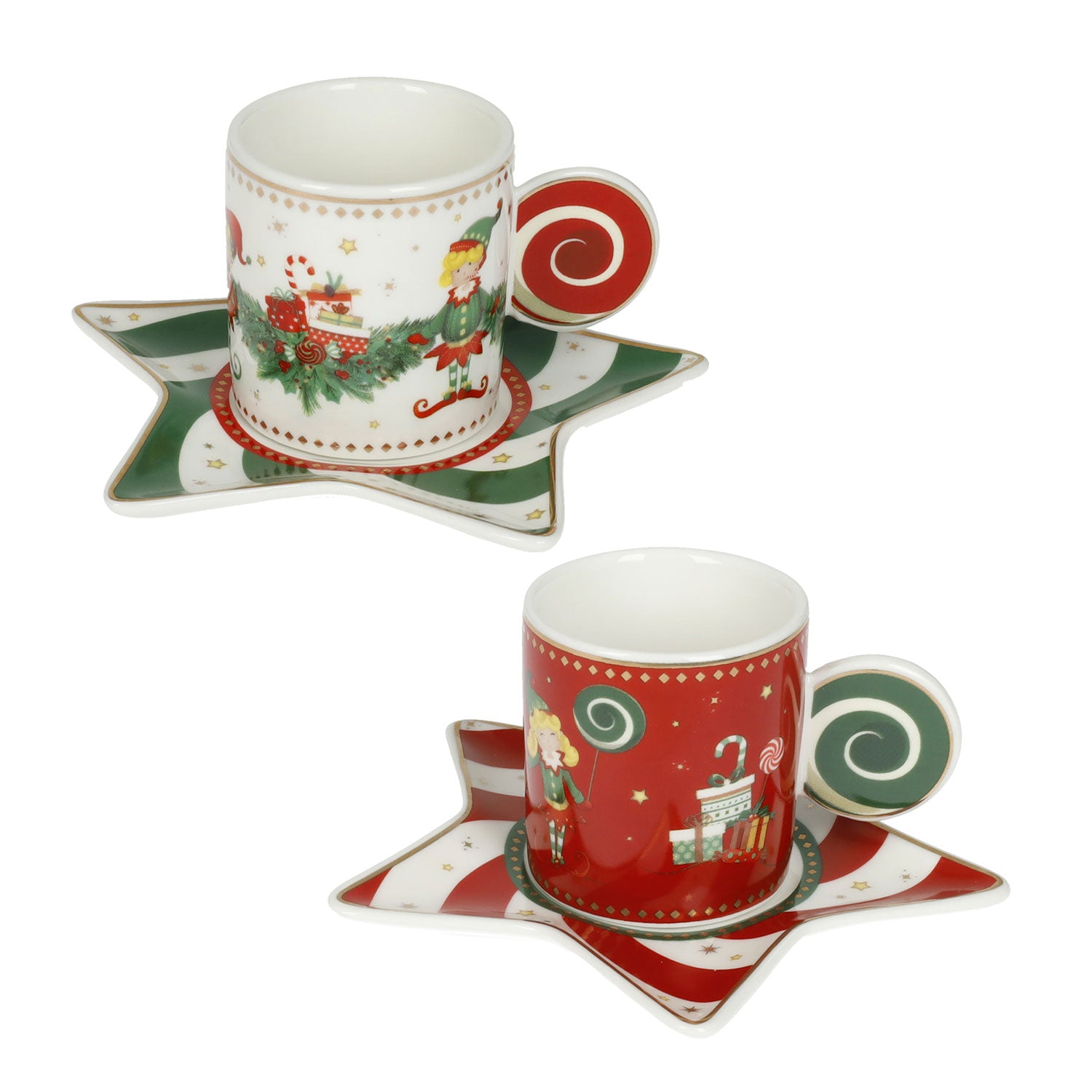 BRANDANI Elfomagia Coffee Cup Set 2 Pieces 80ml Porcelain