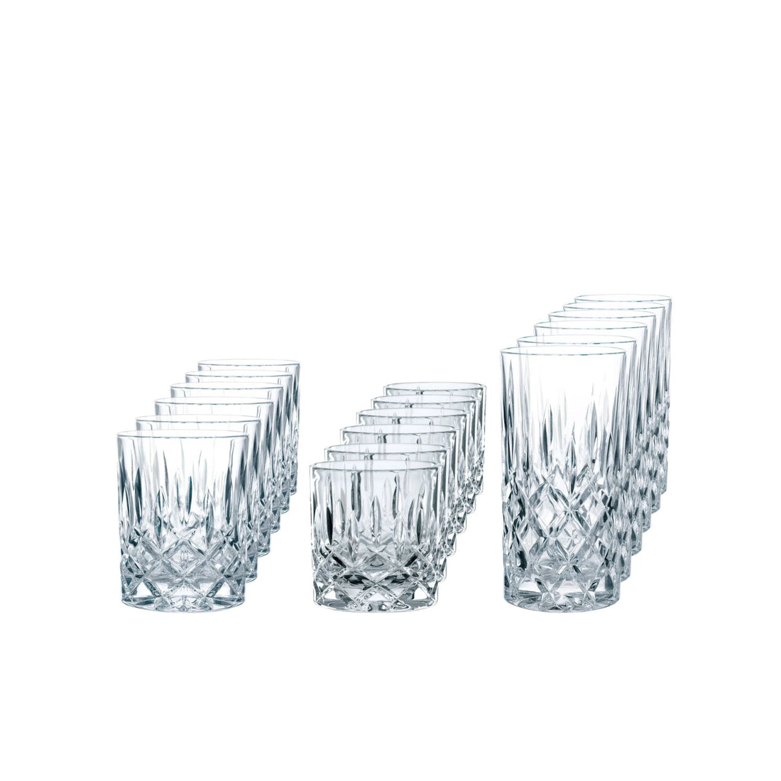 NACHTMANN Noblesse Set 18 Pieces Long Drink Whiskey Sof Crystal Glass