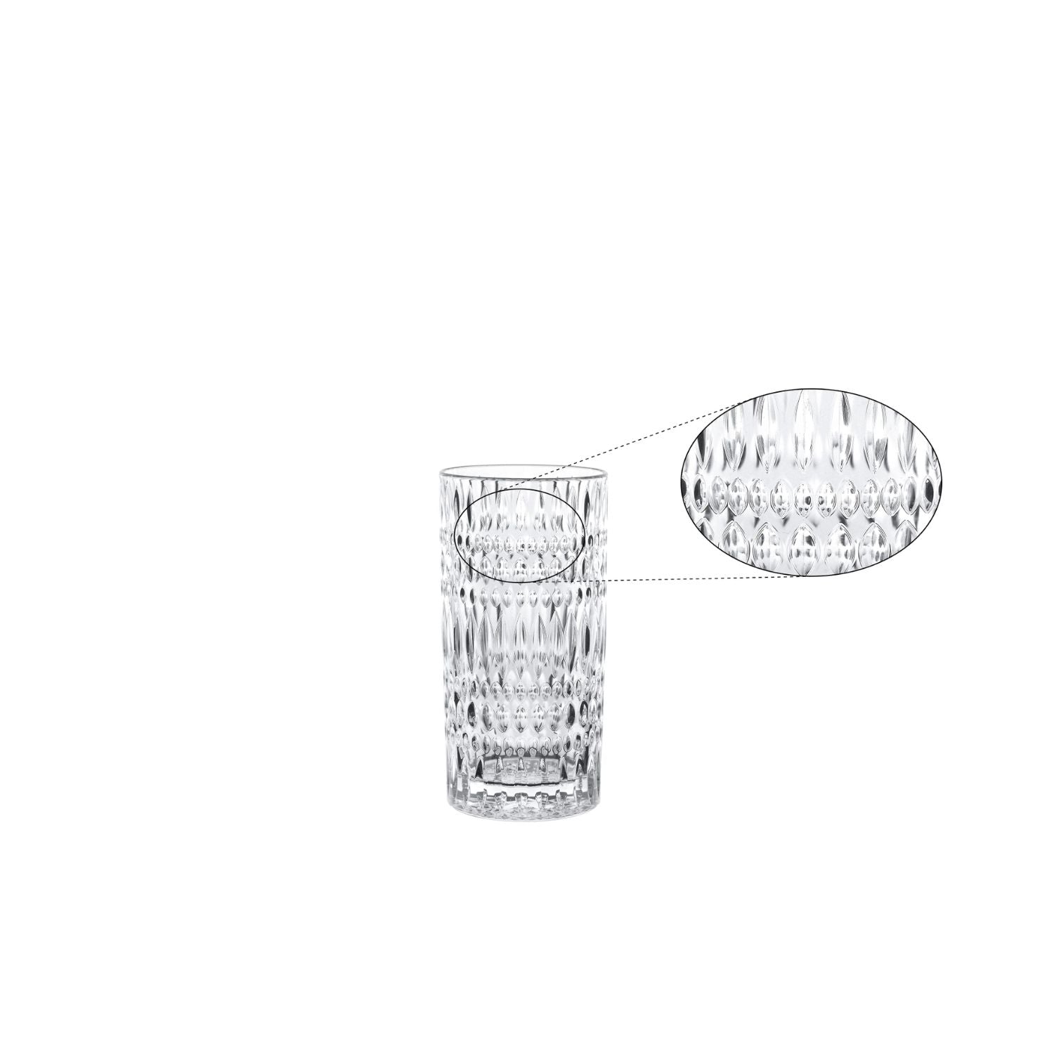 NACHTMANN Ethno Tall Long Drink Glass Set 6 Pieces 422ml Crystal