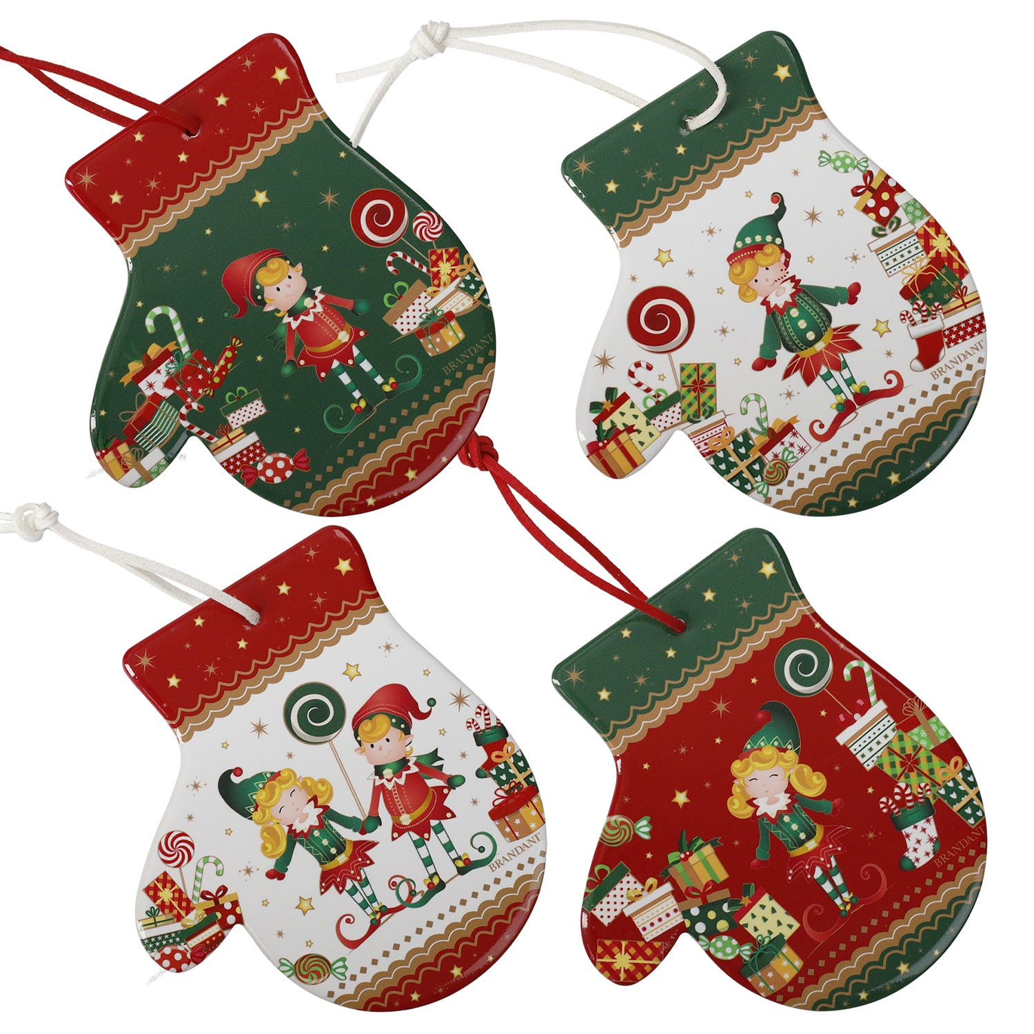 BRANDANI Elfomagia Sottomoka Decoration Set 4 Pieces 12x11cm Ceramic and Cork Glove