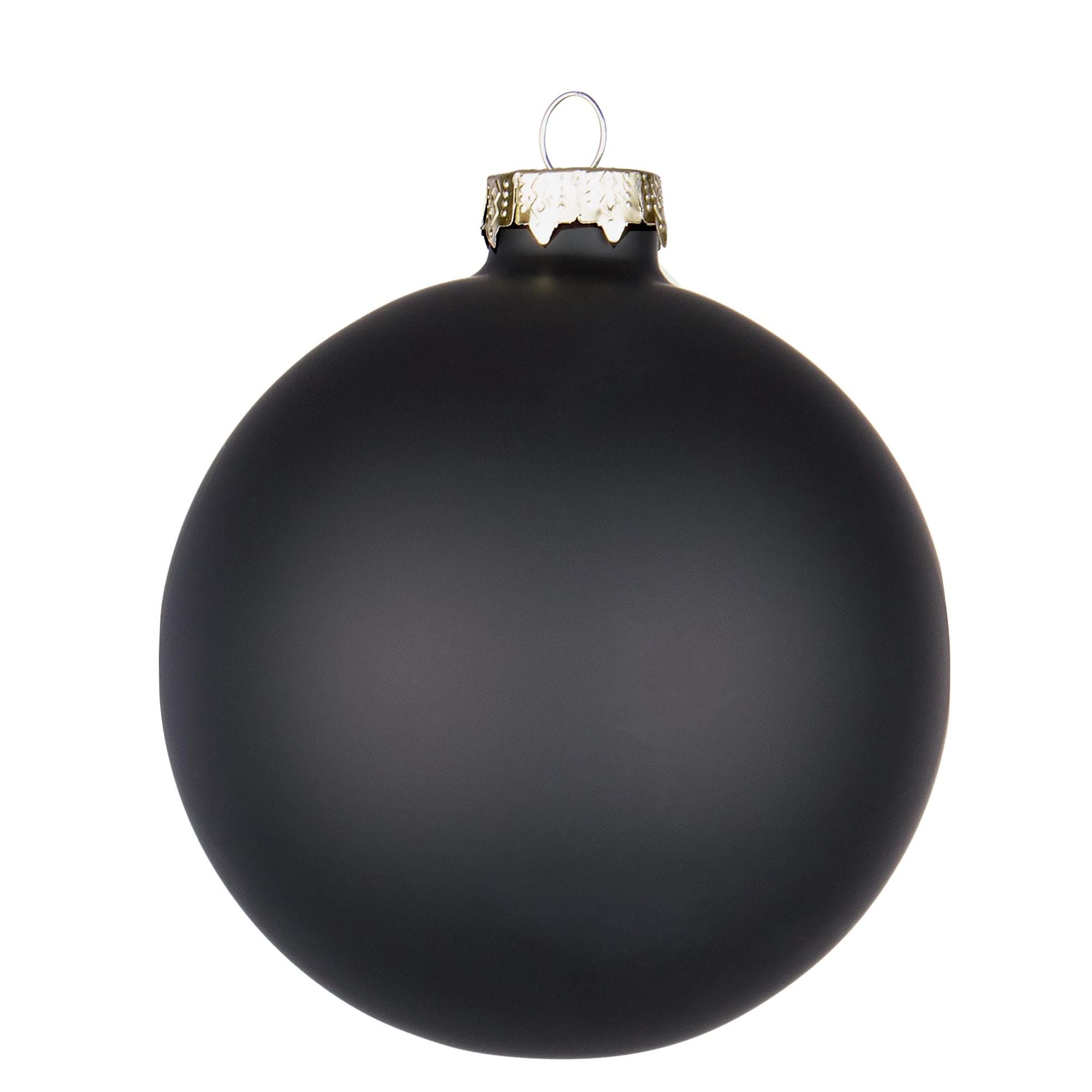 BIZZOTTO Sphere Glass Bauble for Christmas Tree 10cm Matt Black