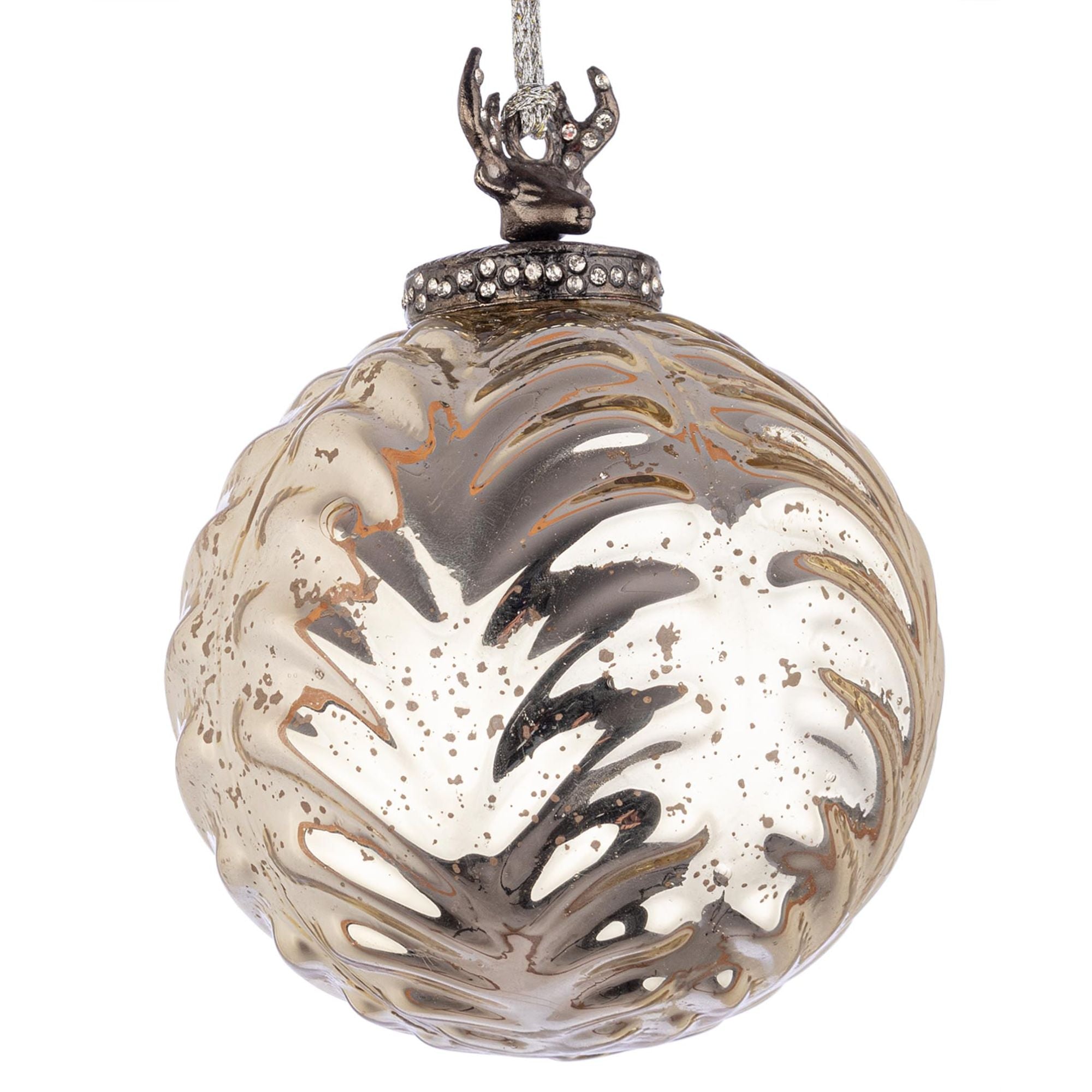 BIZZOTTO Sphere Glass Bauble for Christmas Tree 10cm Decorum Gold