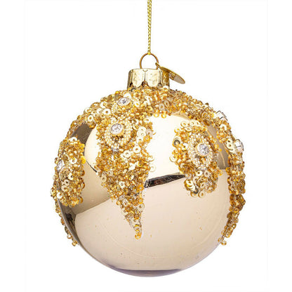 BIZZOTTO Sphere Glass Bauble for Christmas Tree 8cm Melissa Gold