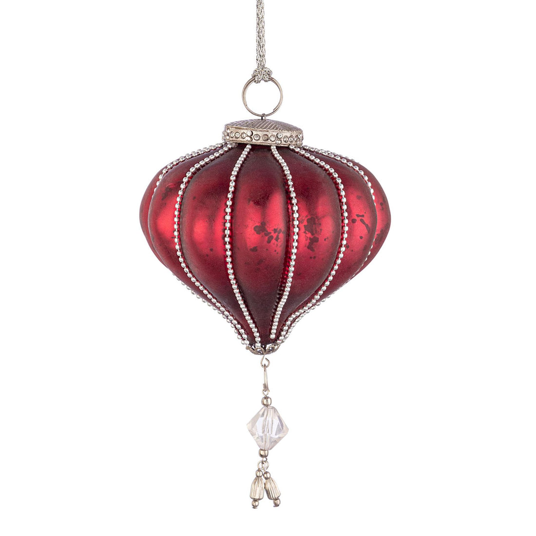 BIZZOTTO Glass Ball Pendant for Christmas Tree 9.5cm Valiant Red