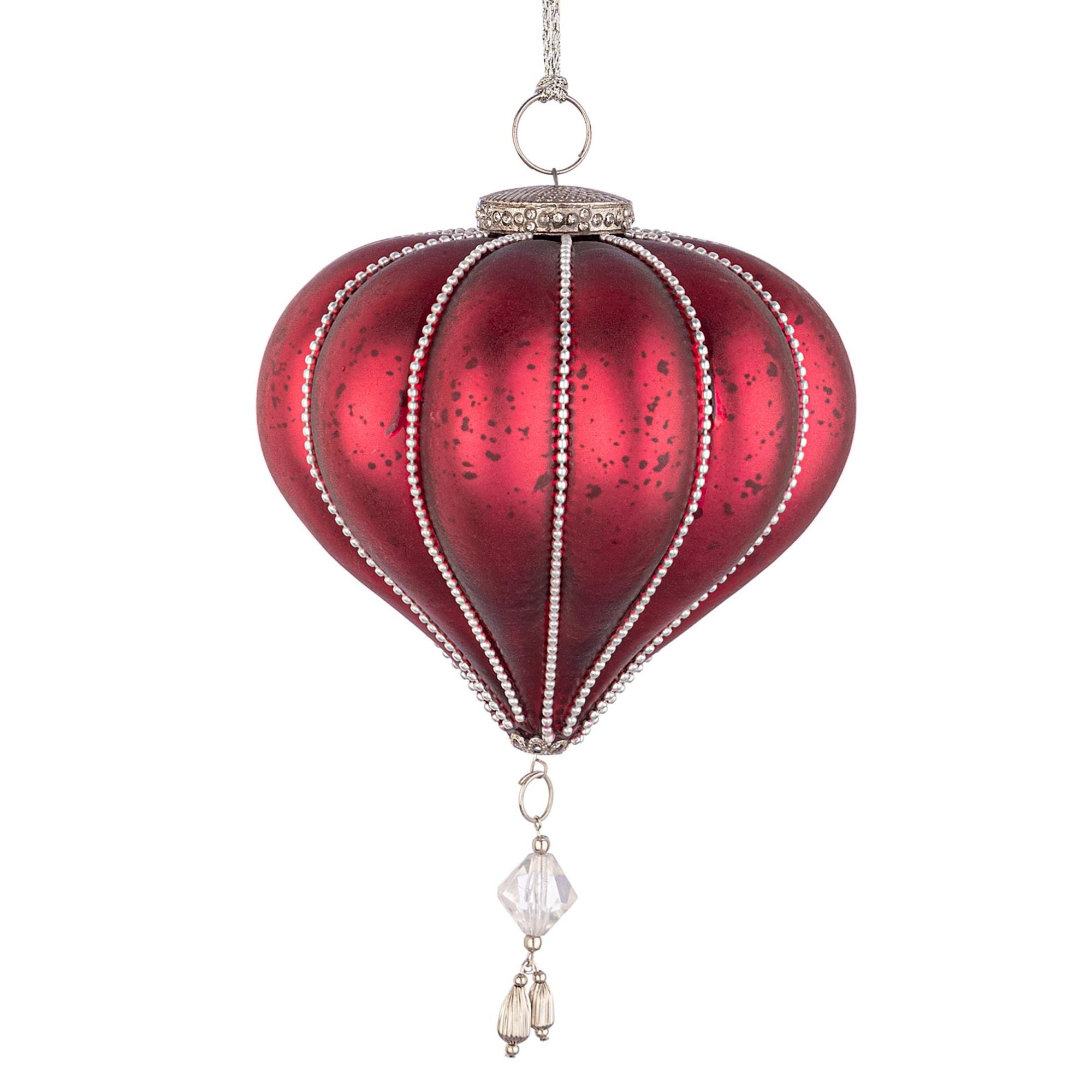 BIZZOTTO Glass Ball Pendant for Christmas Tree 12.5cm Valiant Red