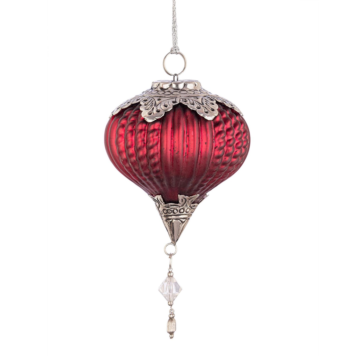 BIZZOTTO Glass Ball Pendant for Christmas Tree 8cm Fascinate Red