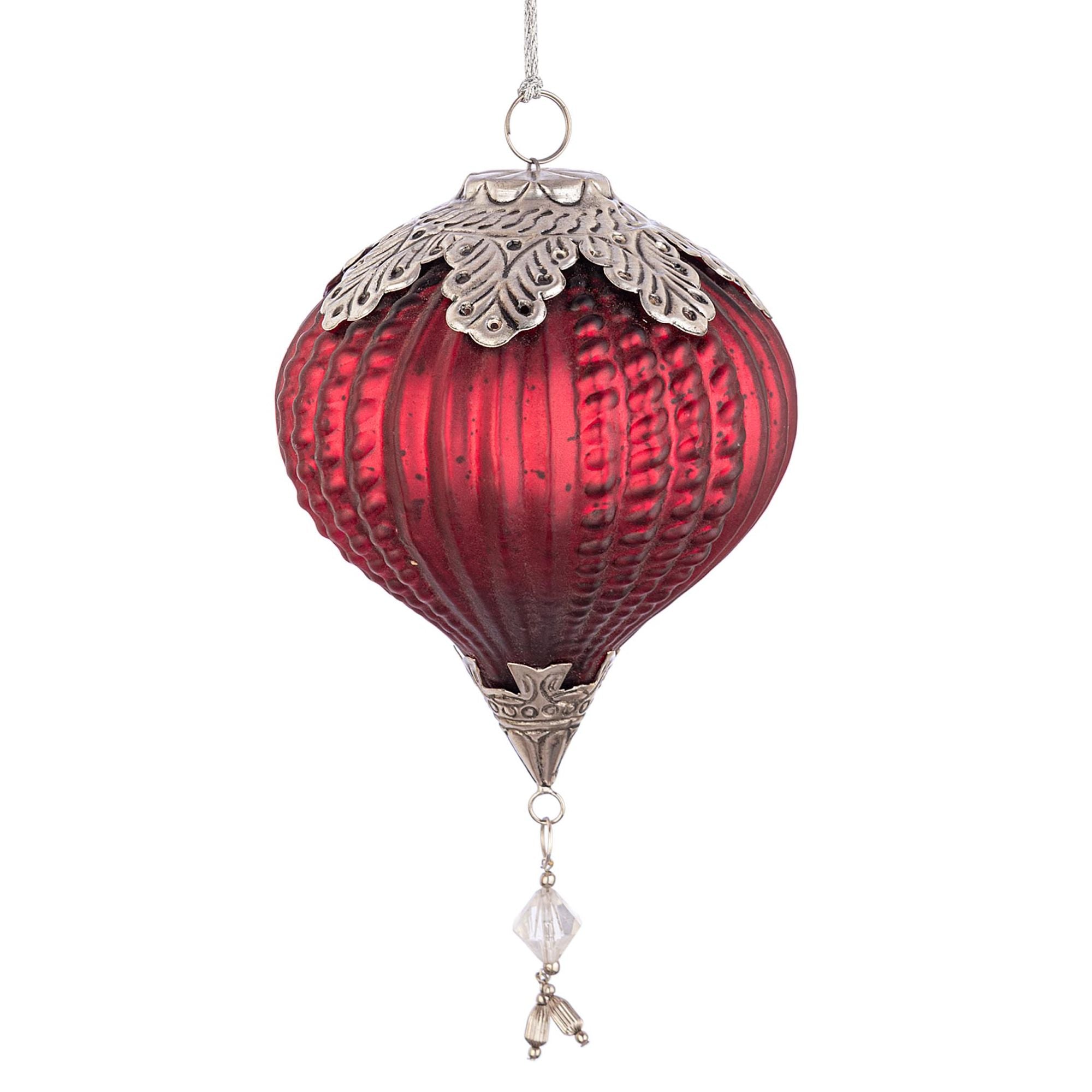 BIZZOTTO Glass Ball Pendant for Christmas Tree 12cm Fascinate Red