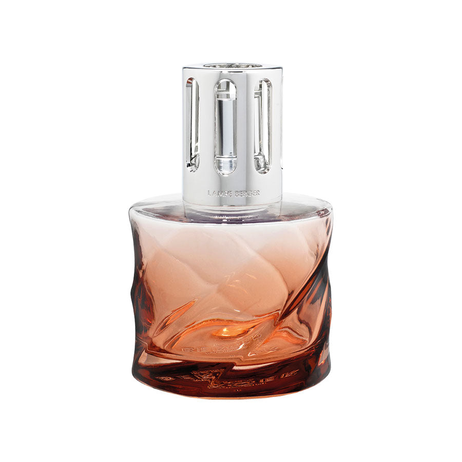 LAMPE BERGER Lampada Catalitica Spirale Rose Ambra con Flacone 250ml Eclat de Rhubarbe