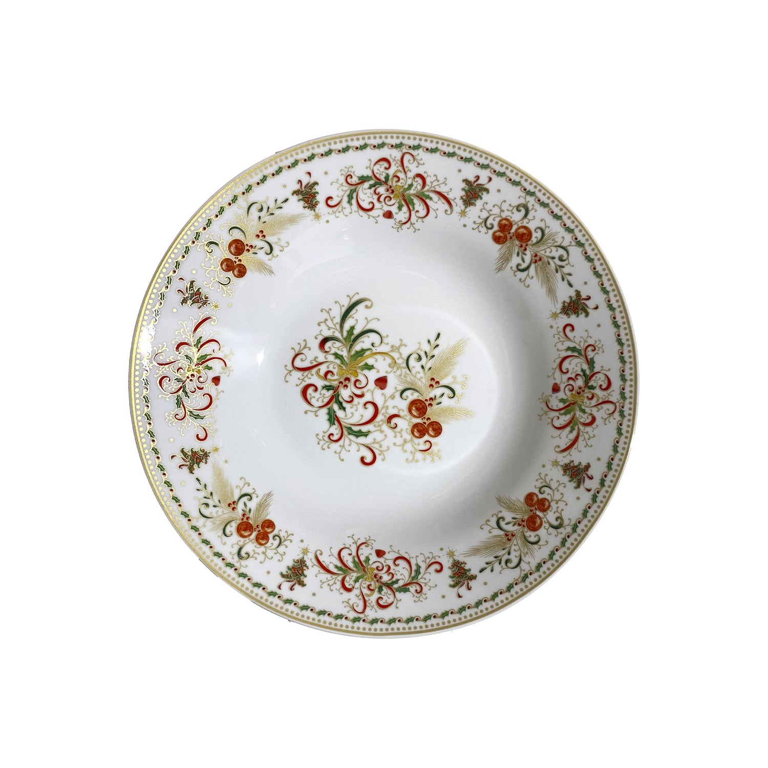 PALAIS ROYAL Table Service Plates Set 18 Pieces in Porcelain Christmas Table