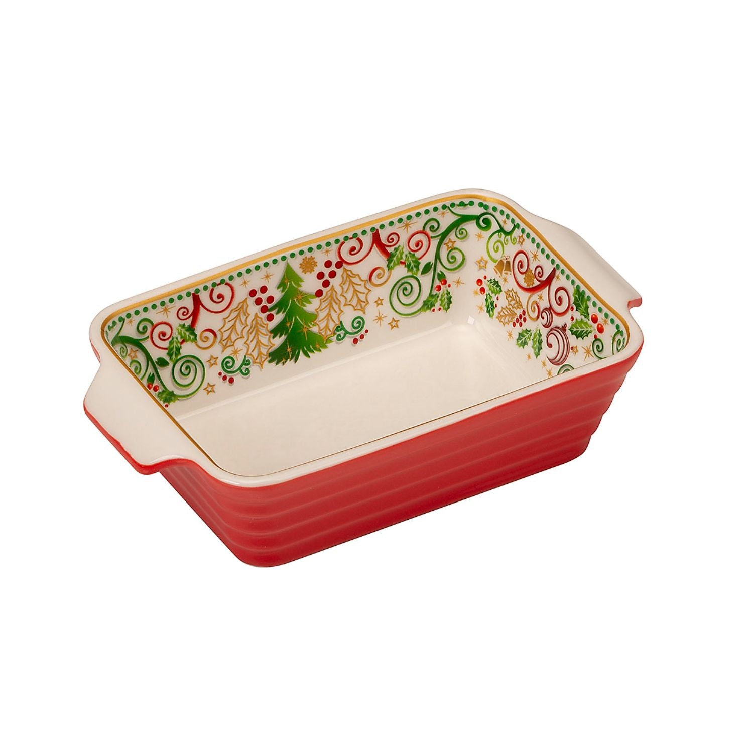 PALAIS ROYAL Porcelain Rectangular Baking Dish 16x9cm Christmas Table