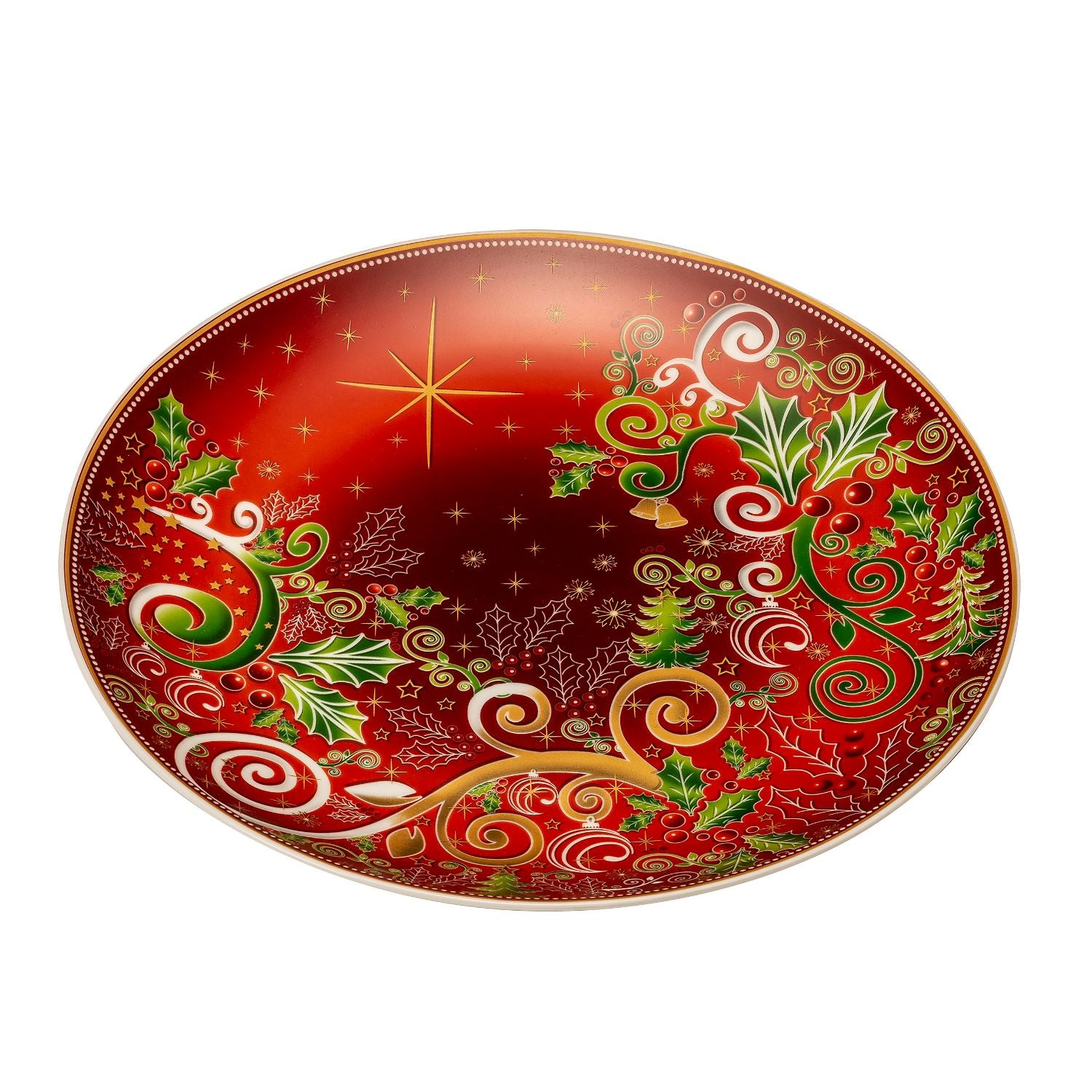 PALAIS ROYAL Porcelain Panettone Cake Plate 31cm Christmas Table