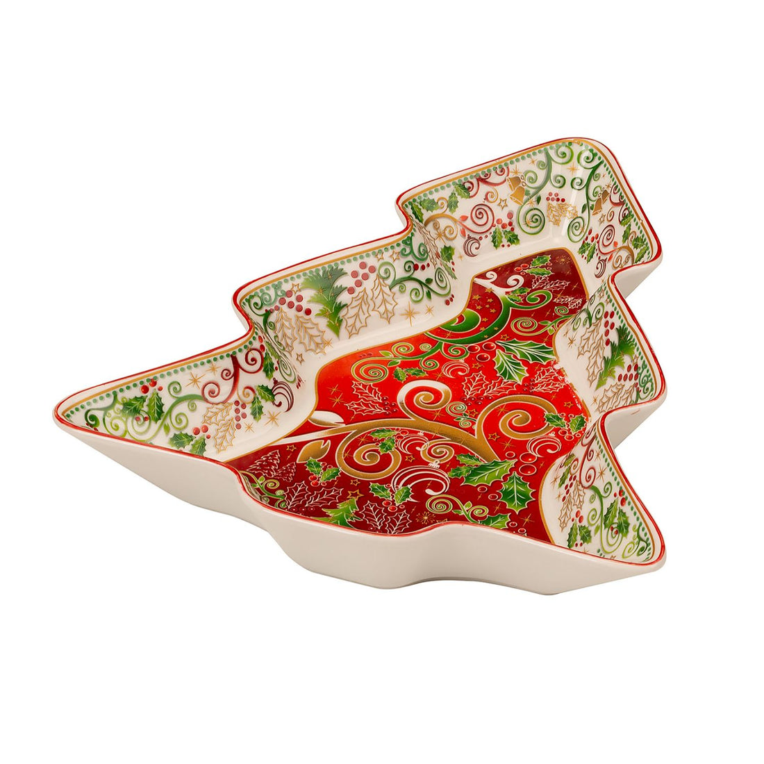 PALAIS ROYAL Tree-Shaped Porcelain Baking Dish 27cm Christmas Table