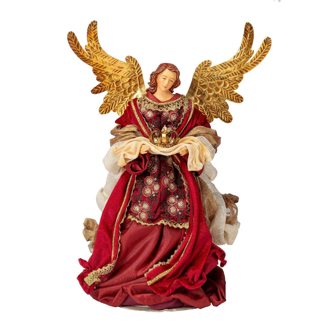 NOEL by Lamart Fabric Angel 36cm Red Christmas Decoration