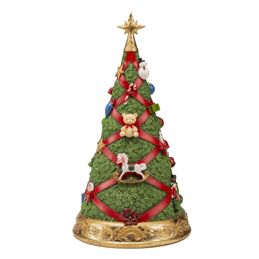 NOEL by Lamart Resin Musical Christmas Tree 52x27cm Christmas Decoration