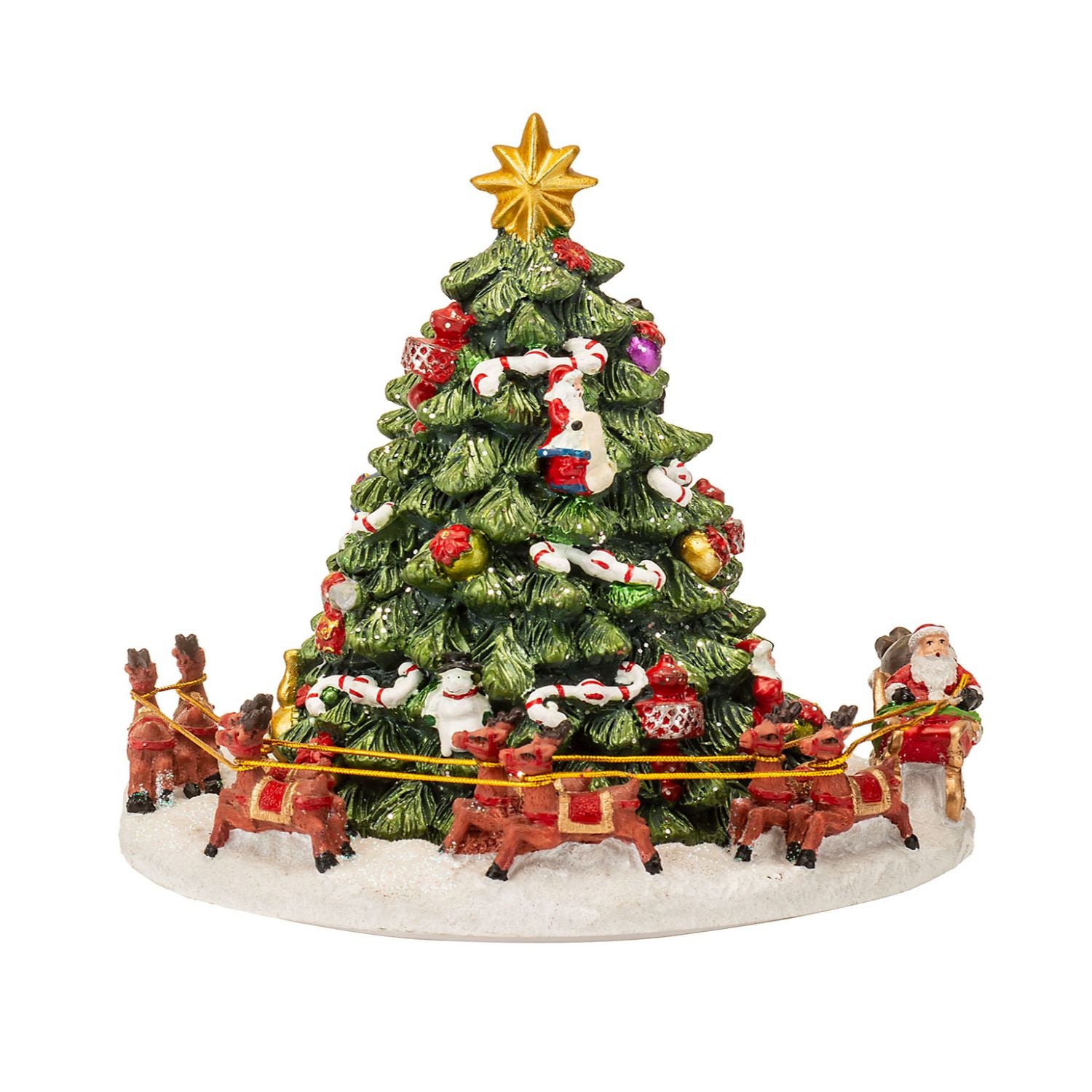 NOEL by Lamart Carousel Music Box with Movement and Music 15cm Polyresin