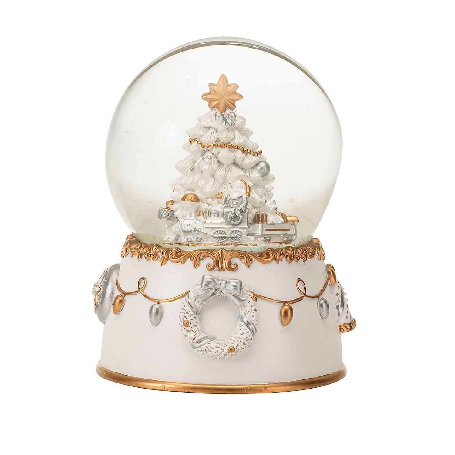 NOEL by Lamart Snow Globe Music Box with Music 14.5cm Polyresin Christmas Tree