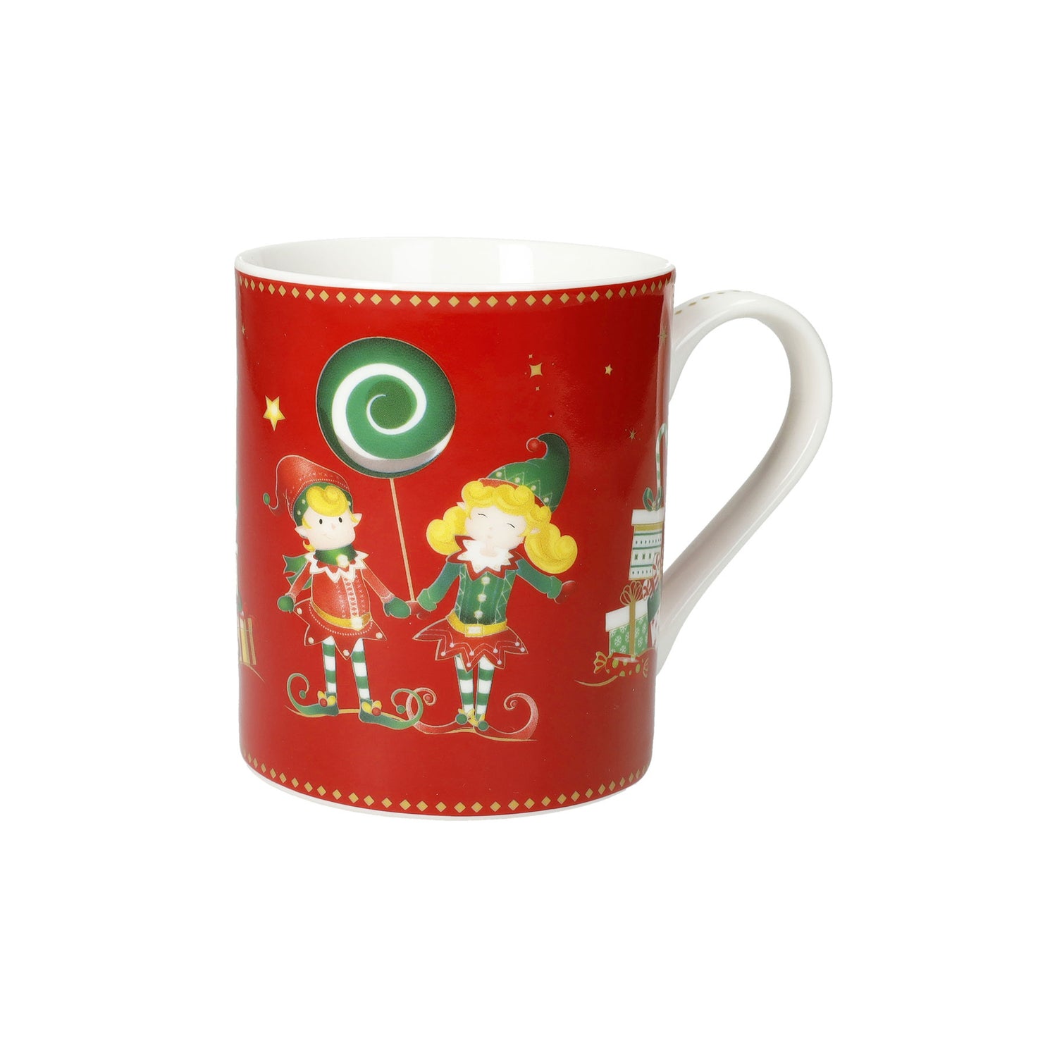 BRANDANI Set of 2 Elfomagia MUG Cups 8x9.5cm Porcelain Christmas Table