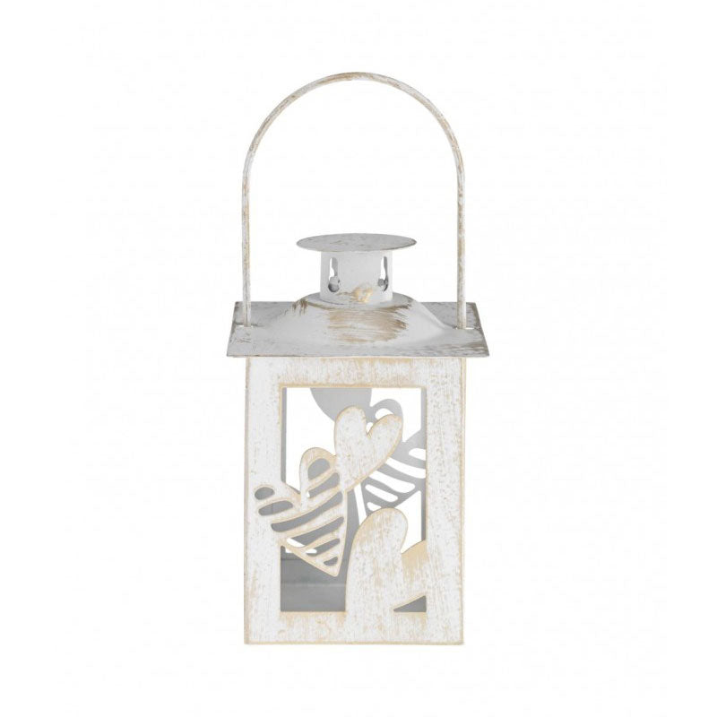 BRANDANI Batticuore Mini Metal Lantern Chabi Chic 6x11cm Ivory