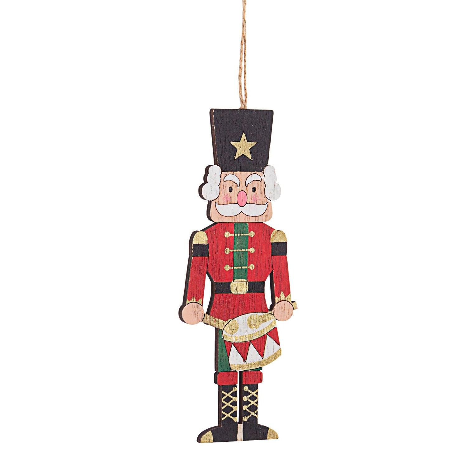 BIZZOTTO Pendaglio per Albero di Natale 15cm Babbo Natale Legno