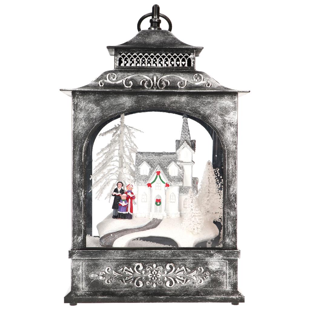 TIMSTOR Christmas Lantern 38cm with LED Music and Movement Silver