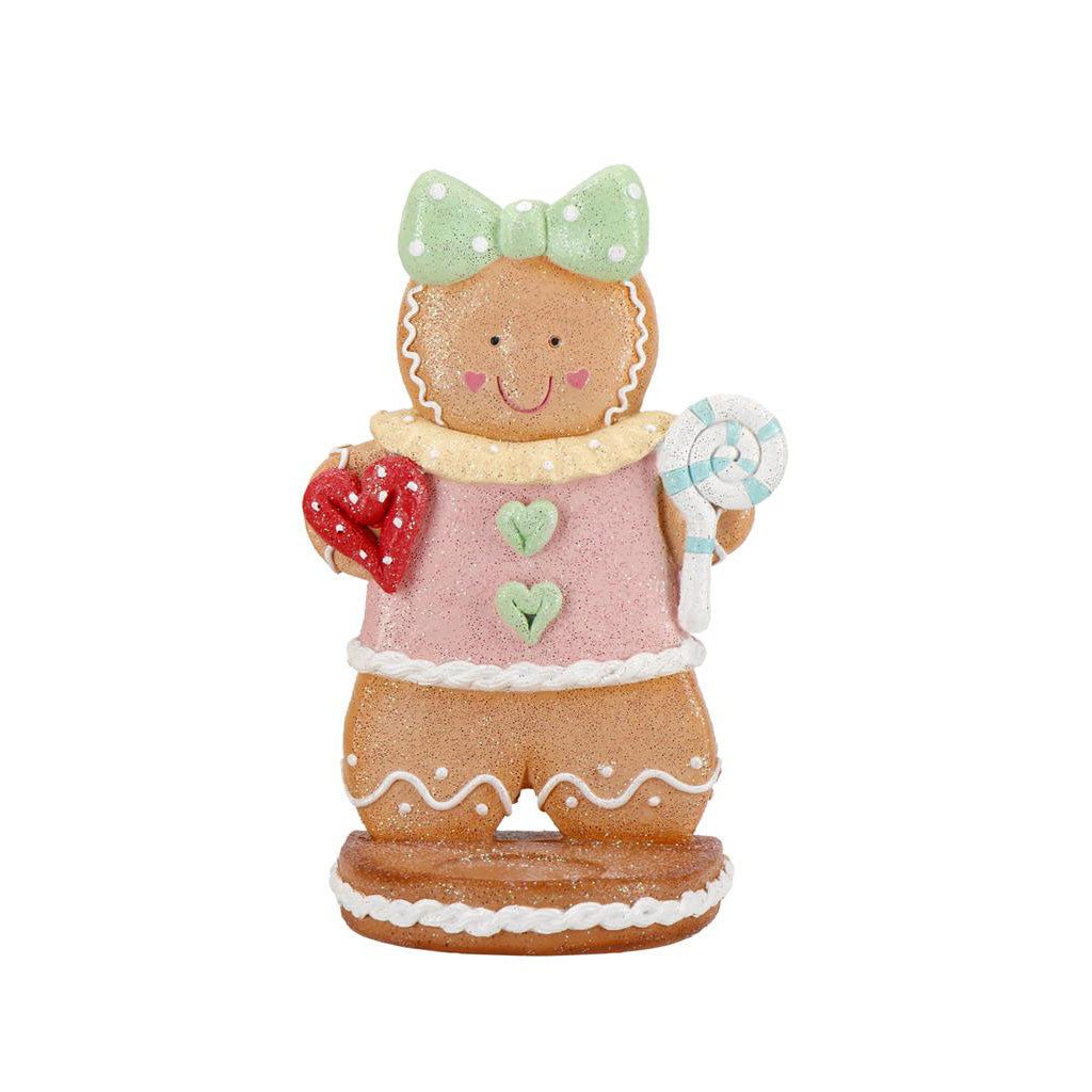 TIMSTOR Christmas Decoration Gingerbread Man Biscuit 20.5cm Polyresin