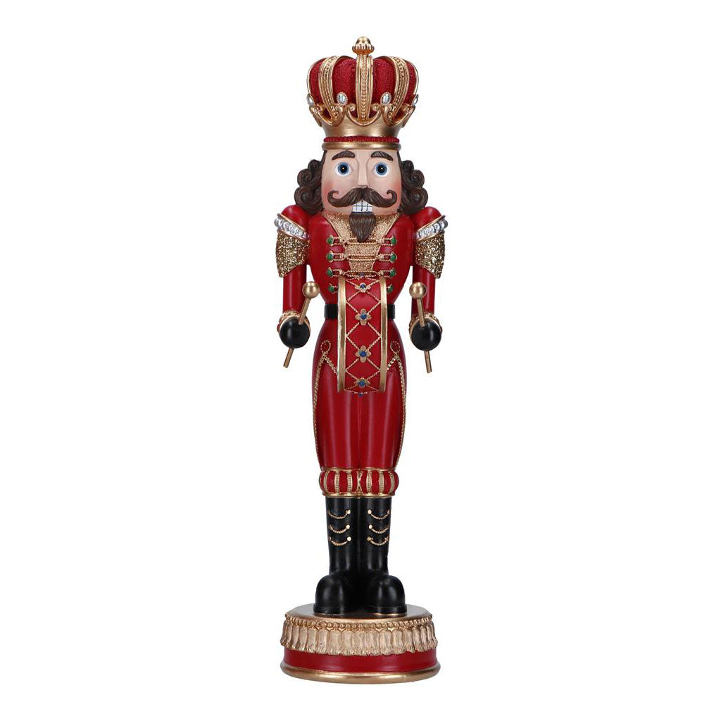 TIMSTOR Christmas Nutcracker Soldier Nutcracker 35.5cm Polyresin Red and Gold