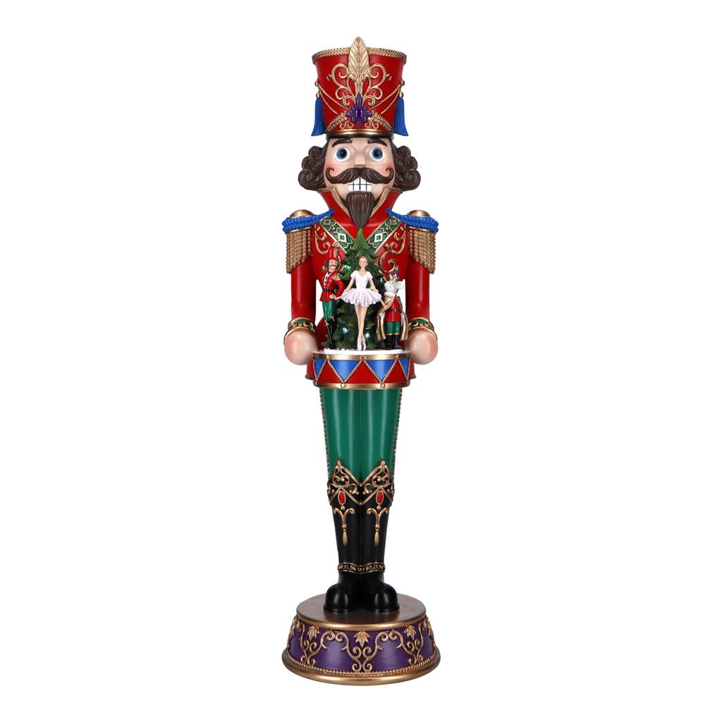 TIMSTOR Soldatino Schiaccianoci di Natale Nutcracker con LED 90cm Poliresina