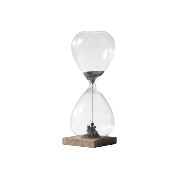 MASCAGNI CASA Magnetic Glass Hourglass with Wooden Base 13cm