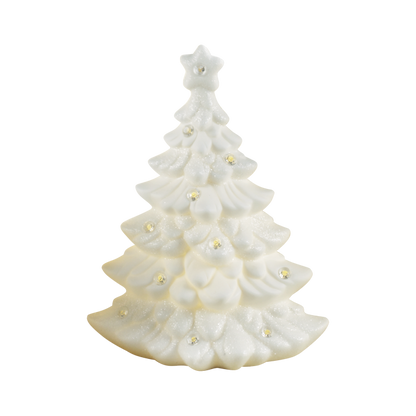 MASCAGNI CASA Fir Porcelain Christmas Tree with LED 19cm White