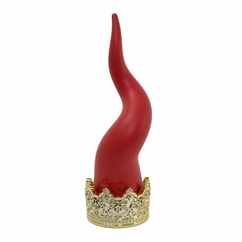 BONGELLI PREZIOSI Corno Cornetto Portafortuna Piccolo 21cm Rosso Marmorino